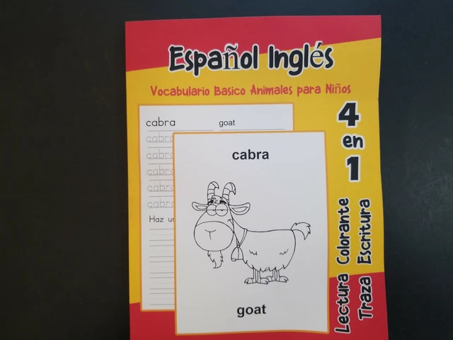 ESPAOL INGLS VOCABULARIO Basico Animales para Nios: Vocabulario en ...