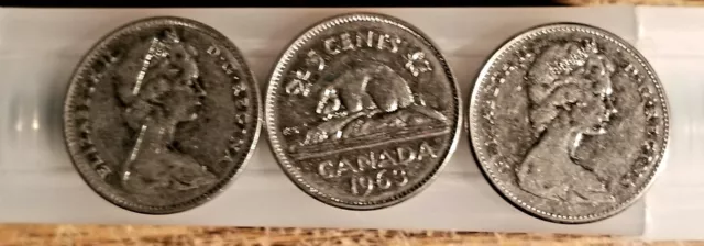 Roll of 40 - Canada 5 Cents - Mixed Date Canadian Nickels