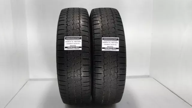 2 Pneumatici Usati 195R14 106R Wl2 Maxxis Gomme Invernali 50% 2019