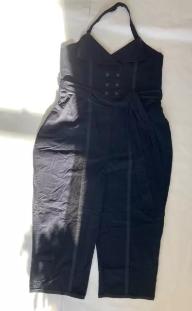 Making the cut women Corduroy WIde Leg Jumpsuit overalls Black Plus 4X self Bras