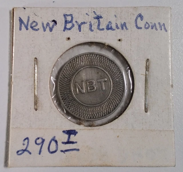 NEW BRITAIN CONNECTICUT Token Vintage Mid Century Lucky Coin Rare NBT