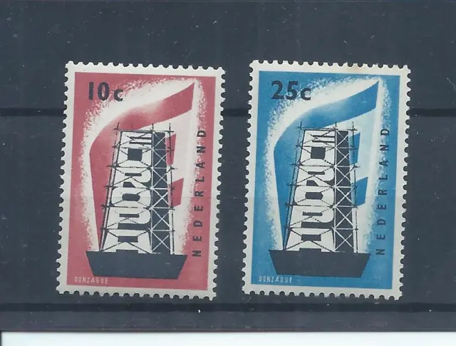 Netherlands stamps.  1956 Europa pair MH SG 836 & 837 CV £75+  (AC580)