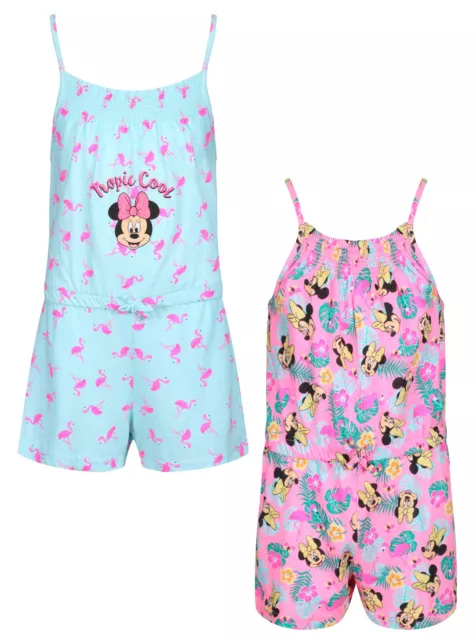 Girls Playsuit Disney Minnie Mouse Ex Uk Store Play Suits 1 2 3 4 5 6 7 8 Years