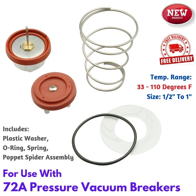 PRESSURE VACUUM BREAKER Repair Kit Replaces 1/2” 3/4” 1” Wilkins