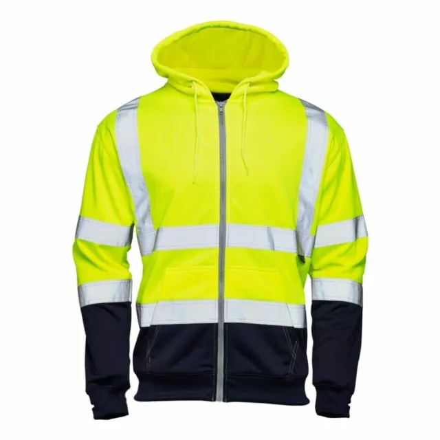 Super Touch HI VIS REISSVERSCHLUSS 2-farbig KAPUZENREISSVERSCHLUSS SWEATSHIRT JACKE ARBEIT