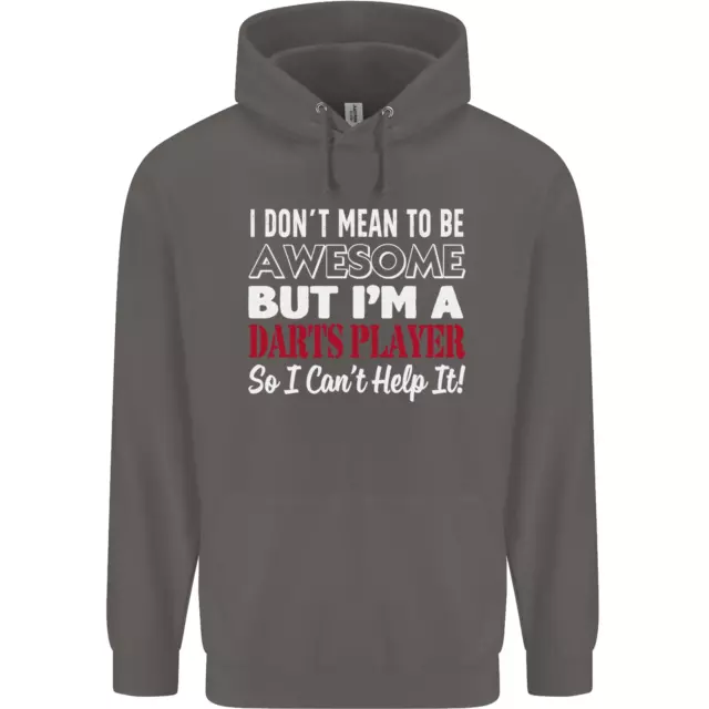 Felpa con cappuccio I Dont Mean to Be Darts Player da uomo 80% cotone 4