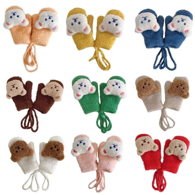 Universal Gloves Baby Hand Warmer Cartoon Bear Children Mittens Toddler Gloves