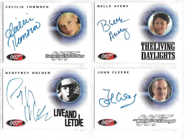 James Bond : Heroes And Villains Autograph & Relic Card Selection NM Rittenhouse 2