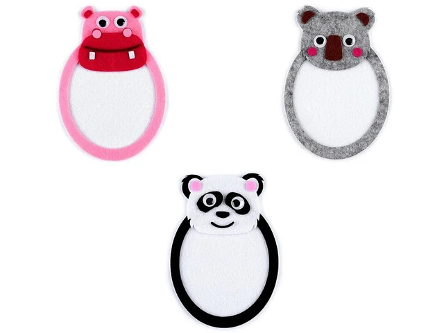 Figuras de manualidades marco de fotos diseño propio animales divertidos león koala panda hipopótamo