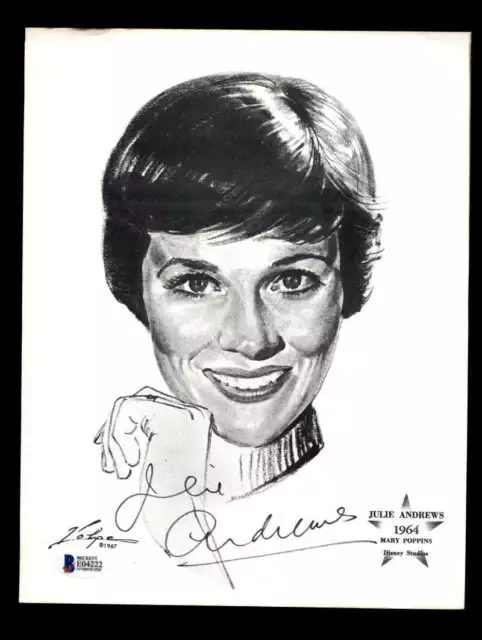 Julie Andrews BAS Beckett Coa Signed 8x10 Volpe Litho Photo Autograph