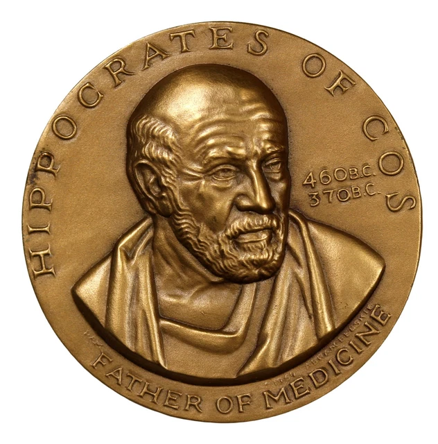 1969 HIPPACRATES HIPPOCRATIC Oath Bronze Medal Medallic Art Company