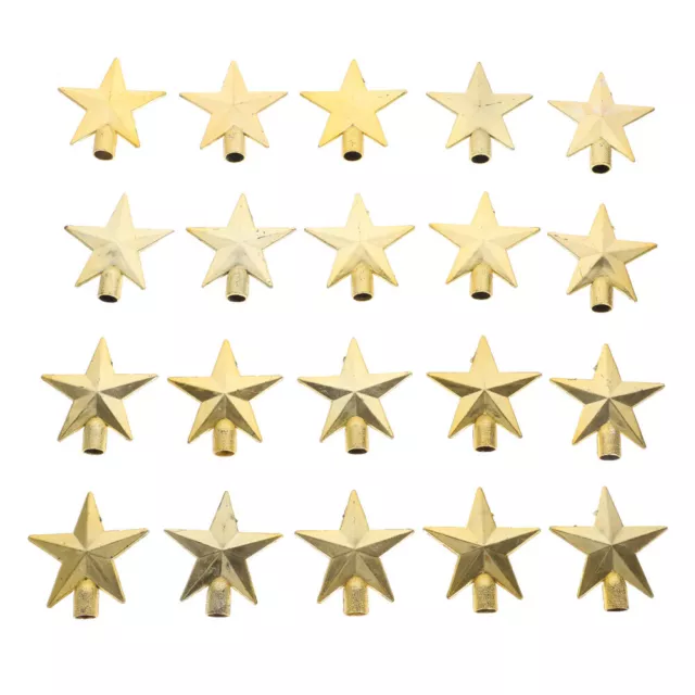 20 piezas Mini Escentanas de Árbol de Navidad Plástico Señorita Brillo Estrellas Brillantes