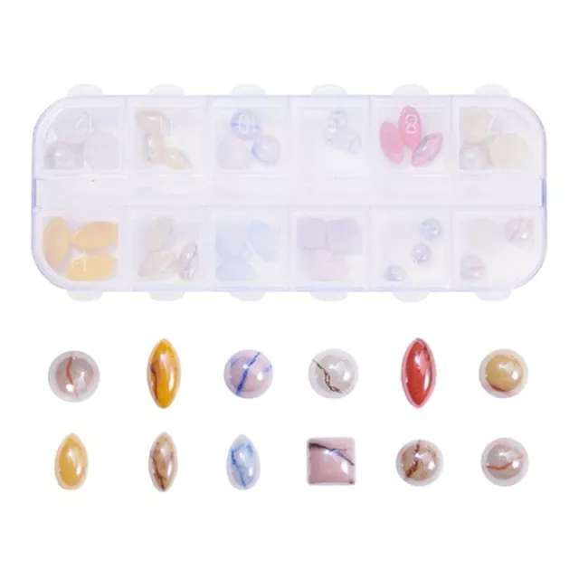 12 Grids 3D Nail Art Decorations Multi-Shape Professional Nails Manicure Tool