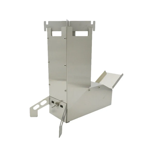 Réduit De Camping En Acier Inoxydable Pliable - Poêle à Bois Portable Avec Grille Réglable, Pour Randonnée, Pêche, Pique-nique