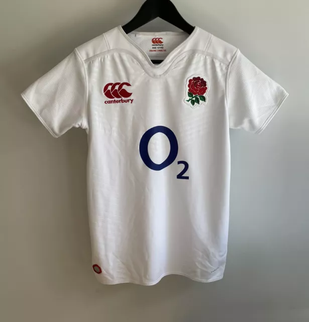 England Rugby Union Canterbury 2015 Home Vapodri Pro Shirt boys size 11-12 years