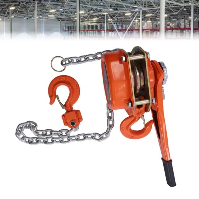 3 Ton Manual Lever Block Chain Hoist Puller Ratchet Lift Hand Tool w/2 Hooks new