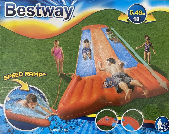 25 Ft Extra Long N Width Triple Slip Water Slide Serbia
