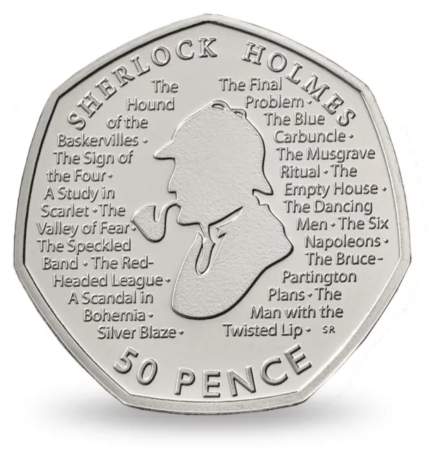 2019 SHERLOCK HOLMES 50P - Very Collectable & Uncirculated NEW Fifty Pence Coin