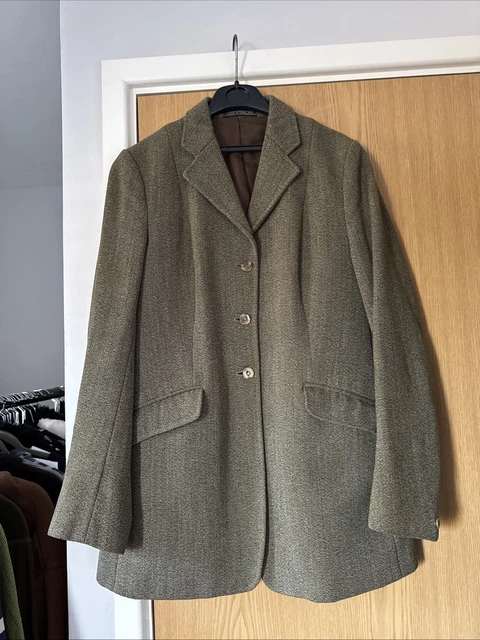 Veste Traditionnelle Harry Hall Keepers En Tweed - Taille 38 (12-14) - Très Bon état Vintage