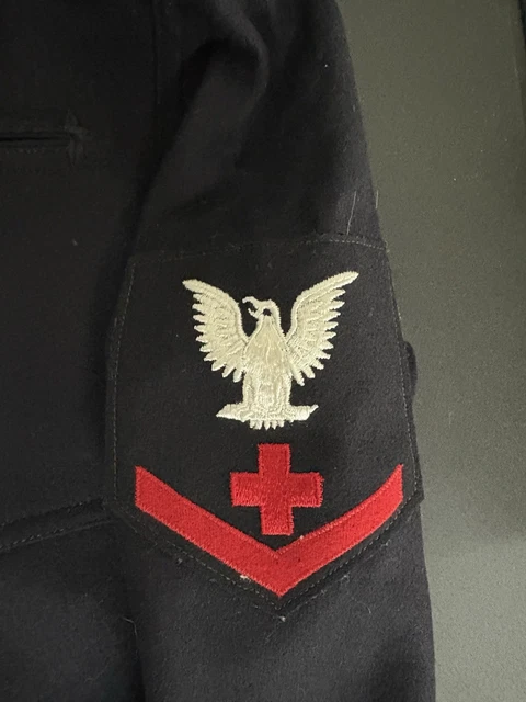 WORLD WAR II Era Pharmacist's Mate Third Class US Navy Uniform £63.02 ...