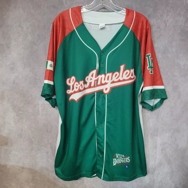 LA Los Angeles Dodgers Mexican Heritage Day Red Green Black Jersey SGA Mens  XL