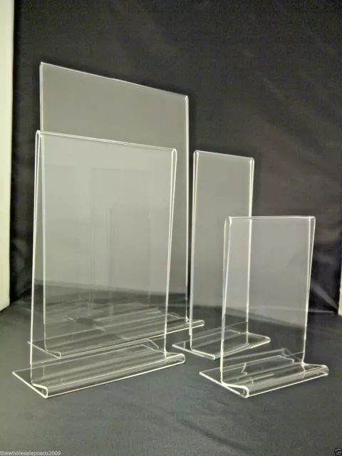 Sign Print Menu Graphic Holders Acrylic Perspex Plastic Stands A3 A4 A5 A6 DL