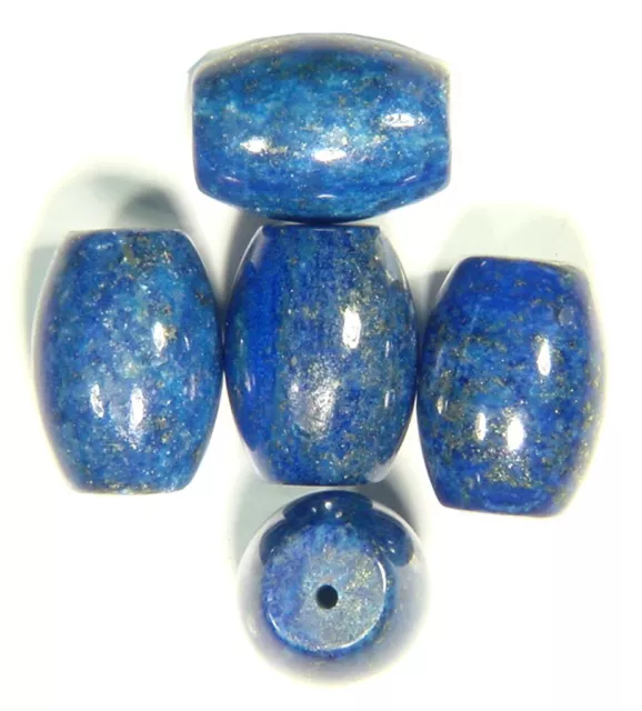 BUTW 5 Natural AAA Afghanistan Lapis Lazuli 11x16mm Barrel Beads Lapidary 0453E