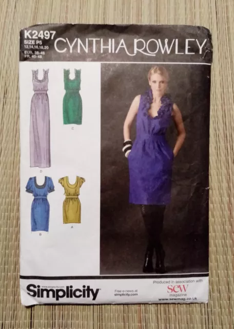 Cynthia Rowley Misses Dress in Three Lengths Sewing Pattern Uncut Simplicity