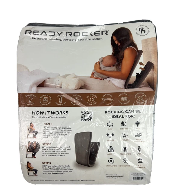 The Ready Rocker Baby Award-Winning Portable Rocker Stone Gray New in Bag