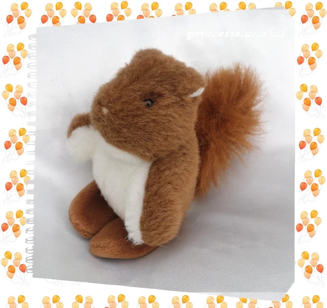 Peluche Doudou Marionnette Ecureuil Marron Et Blanc Mary Meyer 11 cm