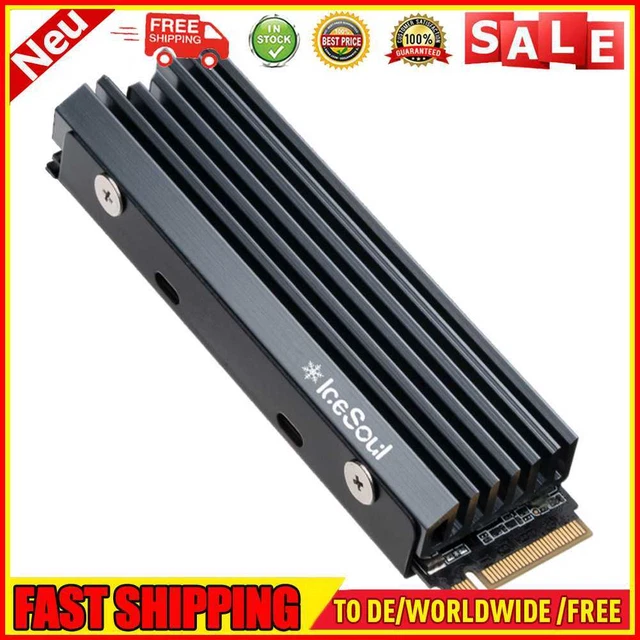 Disipador térmico disco duro FinalCool IceSoul 08 M.2 NVME NGFF 2280 SSD (gris)