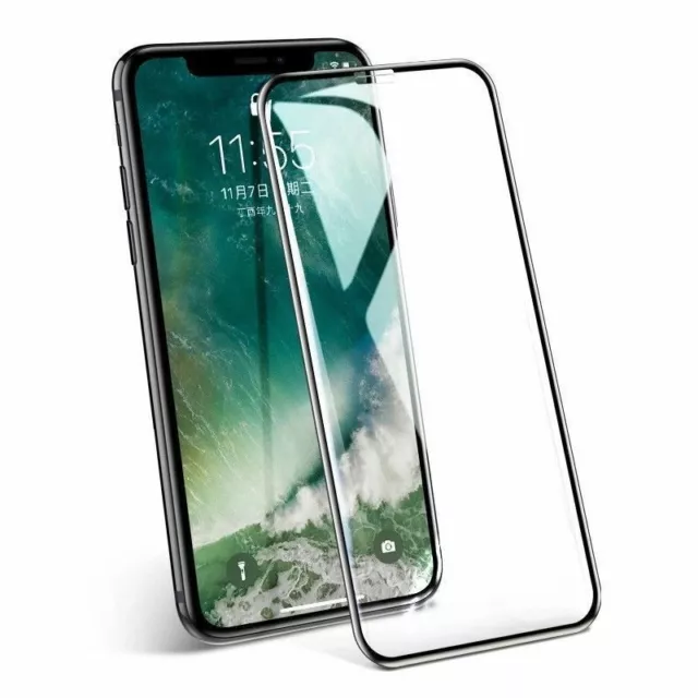 6D Clear Tempered Glass Full Glue Cover Edge Screen Protector for iPhone X XS