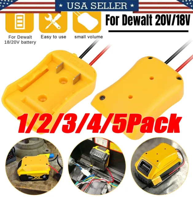 DIY Power Wheels Adapter ± Fuse For Dewalt Battery 18V 20V Connector Dock USA