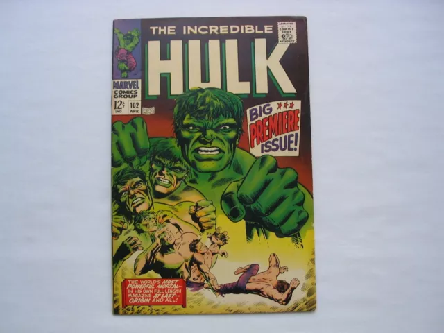 Incredible Hulk #102**Marvel Comics (1968)**Origin & Premiere Issue!