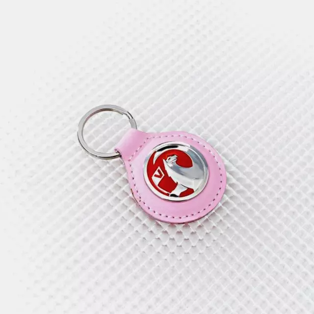 Vauxhall Pink Leather Keyring Official Licensed Product Richbrook Corsa Astra