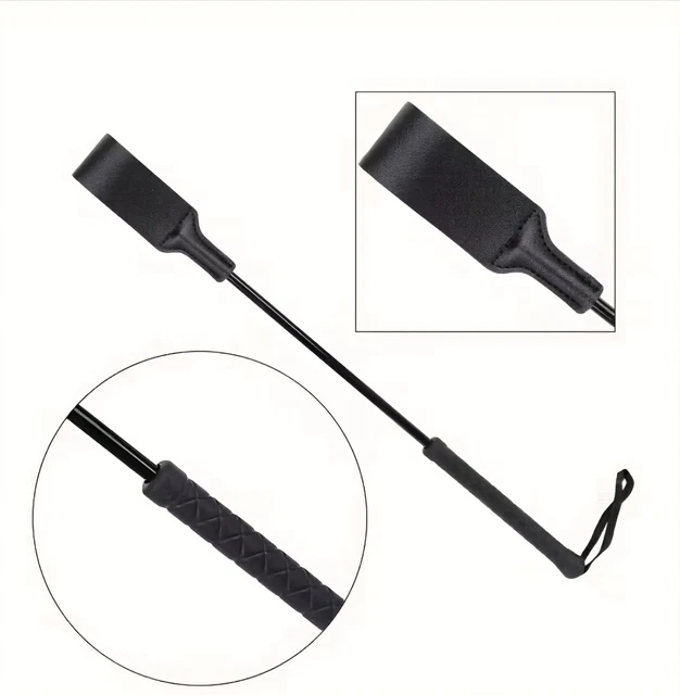 DELUXE BDSM GERTE mit Spikes Leder look Premium Peitsche Reitgerte EUR  16,99