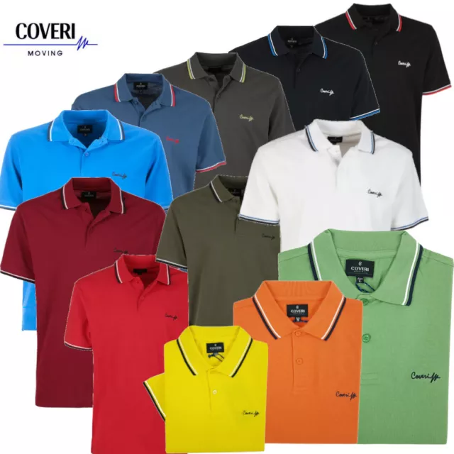 Polo Uomo Manica Corta 100% Cotone Piquet COVERI M L XL XXL XXXL