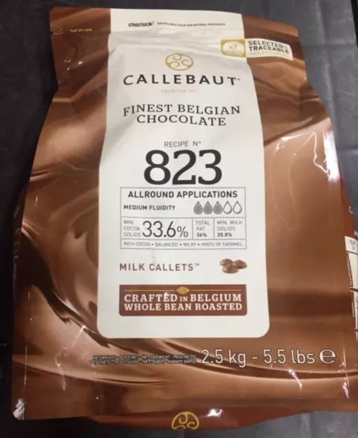 BULK CALLEBAUT MILK CALLETS CHOCOLATE BUTTONS 2.5kg FINEST BELGIAN CHOCOLATE AUS