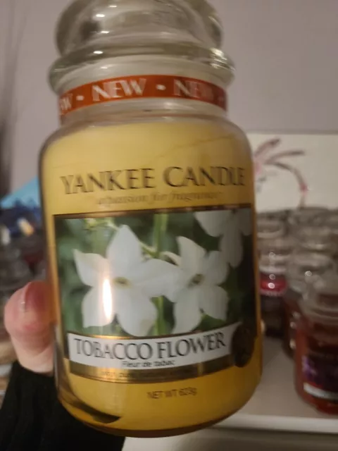 Yankee Candle Tobacco Flower Large Jar Rare Retired