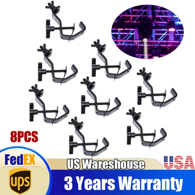 8PC Truss Clamps Stage Par Light Hook Iron C Clamp Fits Pipe 1⅜-1⅝" Truss F24
