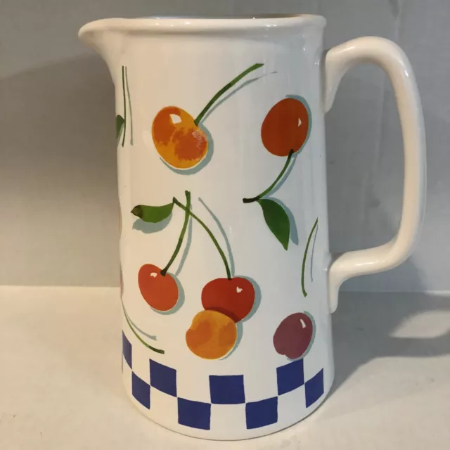 Ceramic pitcher by Hallmark Cherry Water /Tea Pitcher ,Jug