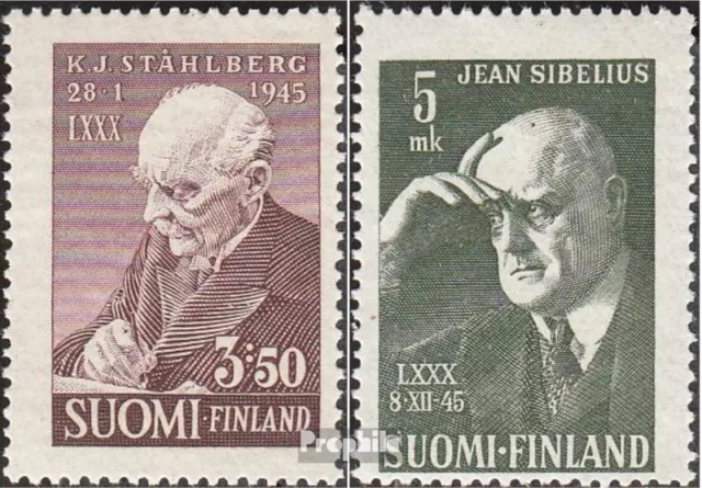 Briefmarken Finnland 1945 Mi 295,319 postfrisch