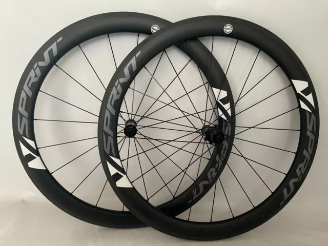 700C Road bike carbon wheels 50mm depth 25mm width Tubeless  Rim Brake wheelset