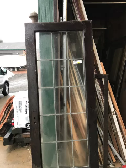 An 515 antique French door leaded glass zinc 32 x 80 x 1.75Cleveland Ohio