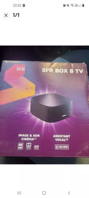 💢SFR Box 8 Décodeur TV  Noir (STB8) Sans Télécommande Pas De Télécommande