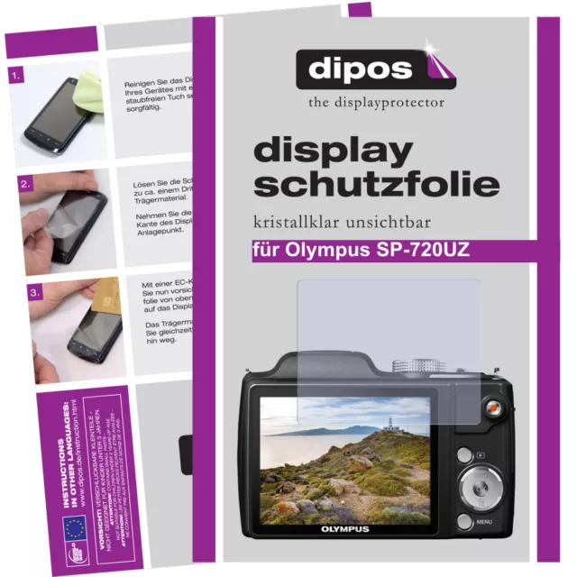 2x Pantalla para Olympus SP-720 UZ Protector de protectores transparente