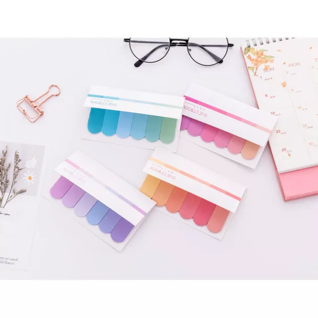 Cute Rainbow Coloured Mini Sticky Notes Page Markers Indexing Tabs