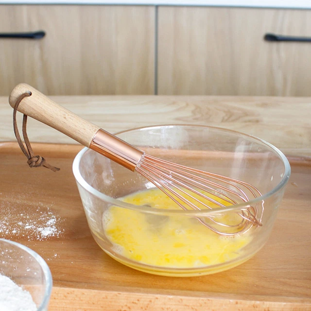 Frusta Uova Semiautomatica Acciaio Inox - Miscelatore A Spinta, 29.5 Cm, Per Cucina E Pasticceria