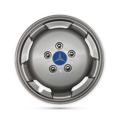 For Mercedes Benz Citan Van 4x 15” Deep Dish Silver Wheel Trims Hub Caps Blue