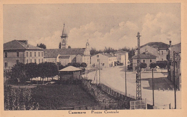 C16728-(Ferrara), Casumaro Piazza Centrale, Ed. A. Magri, Anni '30-'40 Del '900